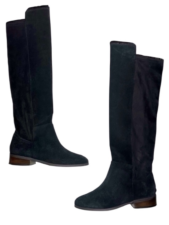 Lucky Brand Shoes - Lucky Brand Black Suede Knee High Heeled Autumn Tall Boots